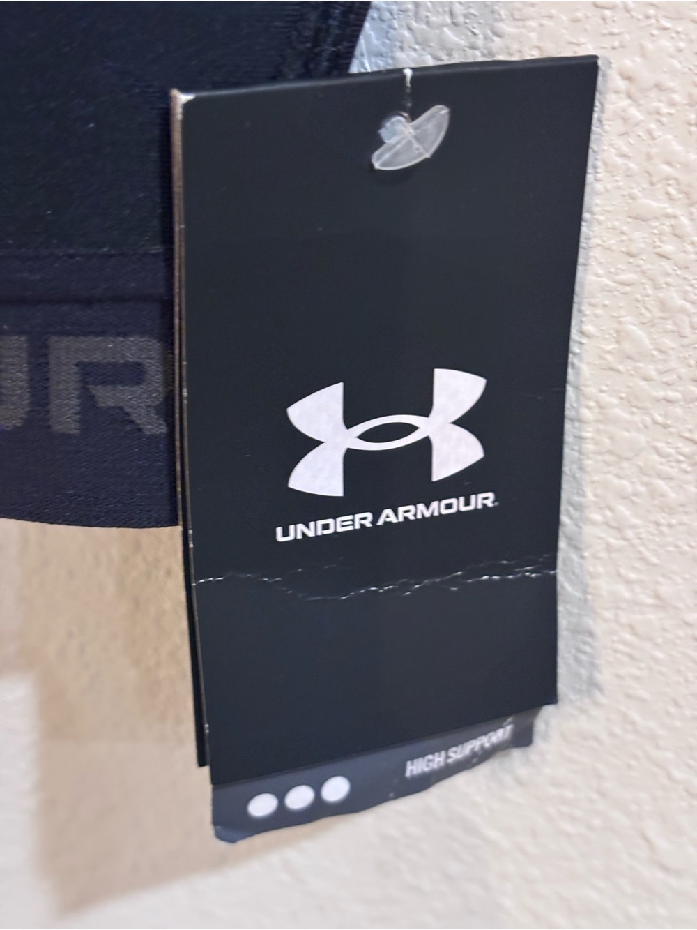 Under Armour Black and Gray High Crossback Sports Bra, 34B New with tags - Picture 4 of 10
